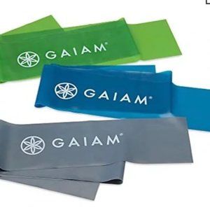 Gaiam Restore Strength Flexibility Resistance Band Kit Set 3 Levels Resistance